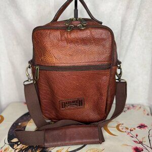 Duluth Trading Company Brown Leather Vintage Messenger Crossbody Bag